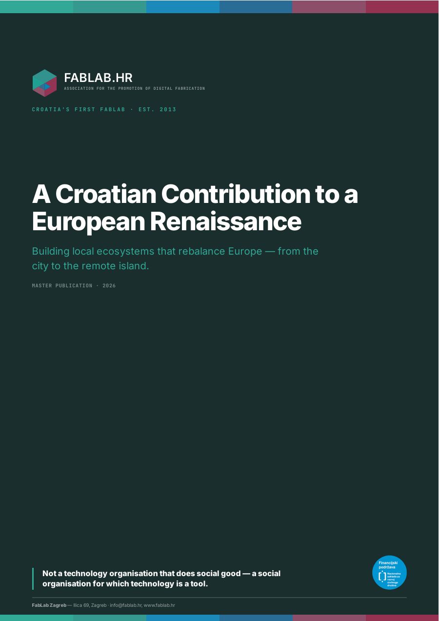 Cover of the publication “A Croatian Contribution to a European Renaissance” (master publication, 2026)