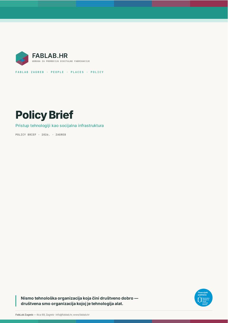 Policy Brief — Pristup tehnologiji kao socijalna infrastruktura